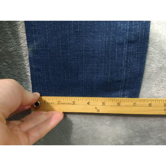 True Religion Jeans Womens 28 Blue Denim Billy Flap Pockets Straight Leg - Picture 6 of 10